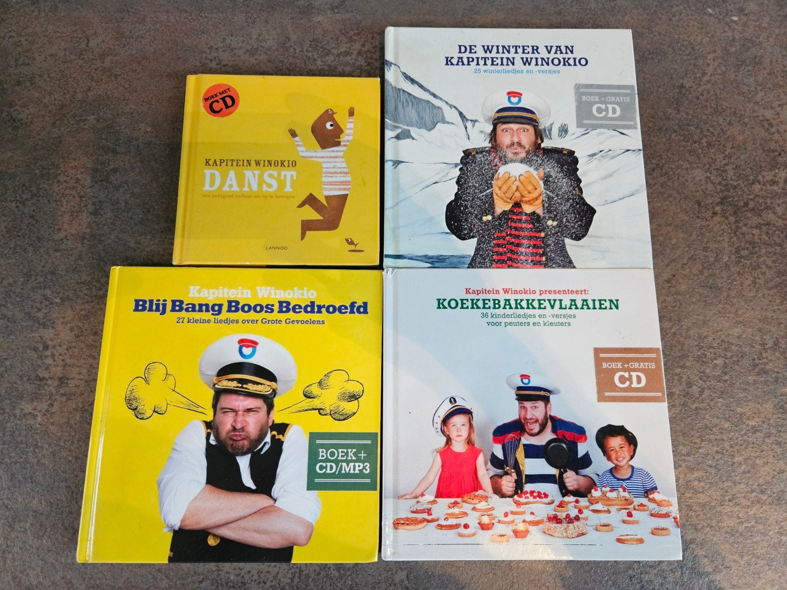 4 boekjes van Kapitein Winokio + cd's, Livres, Humour, Enlèvement