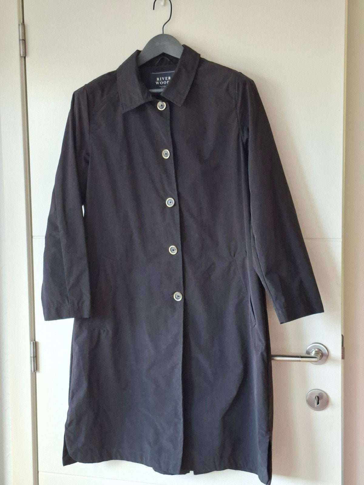 River Woods regenjas met riem, Maat 38/40 (M), River Woods, Zwart, Nieuw