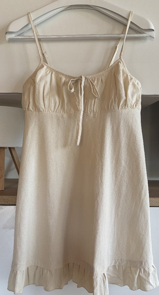 écru zomerjurkje 'Shein' (maat S of 36), Overige kleuren, Ophalen of Verzenden, Zo goed als nieuw, Maat 36 (S)