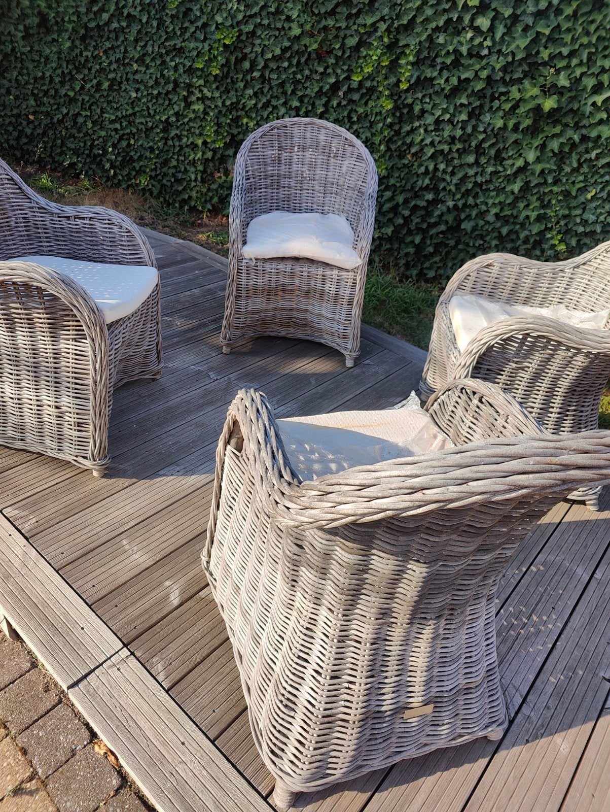 4 tuinstoelen, Tuin en Terras, Tuinstoelen, Ophalen, Rotan