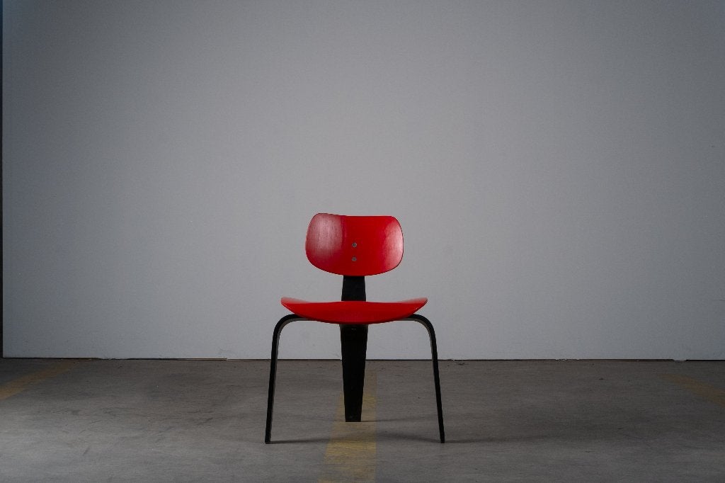 Egon Eiermann - Wilde+Spieth 'SE42' stoel, Maison & Meubles, Rouge, Enlèvement ou Envoi, Design, Utilisé