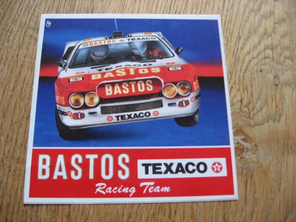 Sticker Bastos Racing Team Texaco 12 x 12 cm, Verzamelen, Ophalen, Nieuw, Sport