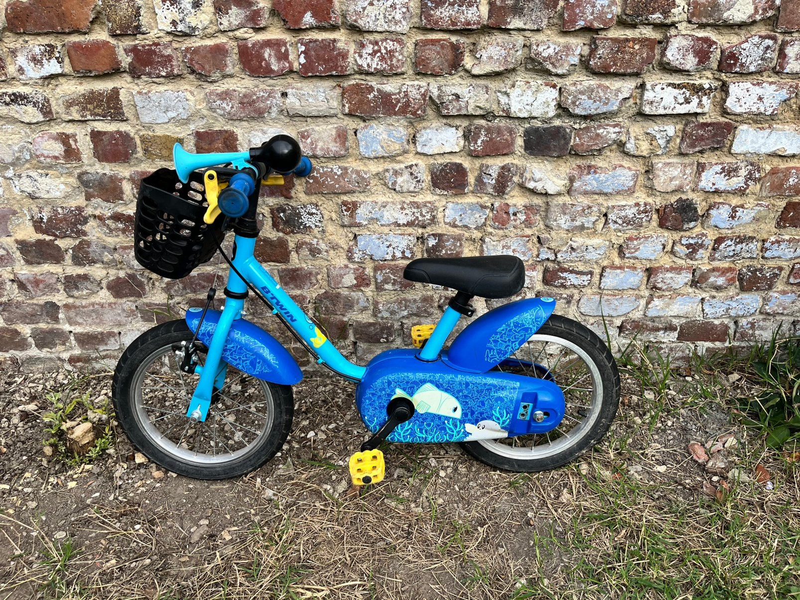 Kinderfiets 14 inch, Fietsen en Brommers, Ophalen, Zijwieltjes, Gebruikt, Velgrem