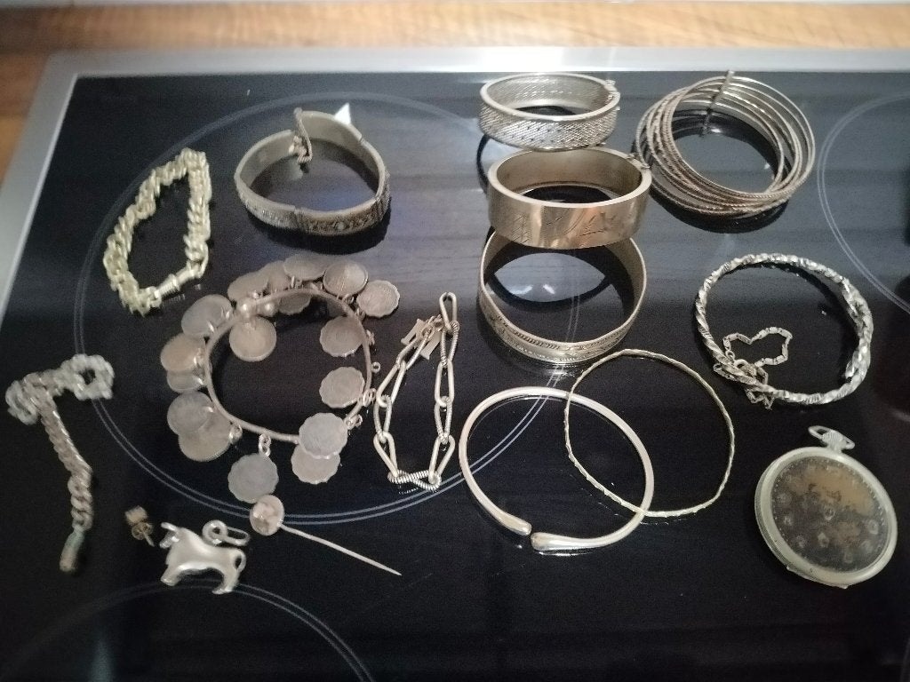 Lot de bijoux anciens, Bijoux, Sacs & Beauté, Bijoux anciens, Enlèvement ou Envoi, Argent, Bracelet