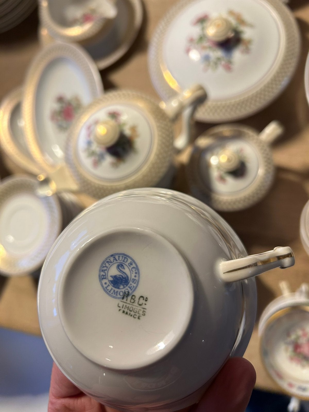 Service de table Porcelaine Limoges Raynaud & Co - 79 pièces, Antiquités & Art, Enlèvement