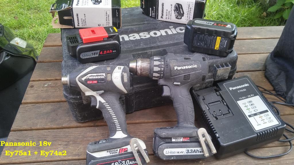 Panasonic EY75A1 et EY74A2 18 V avec de nouveaux de batterie, Enlèvement ou Envoi, Perceuse, Vitesse variable