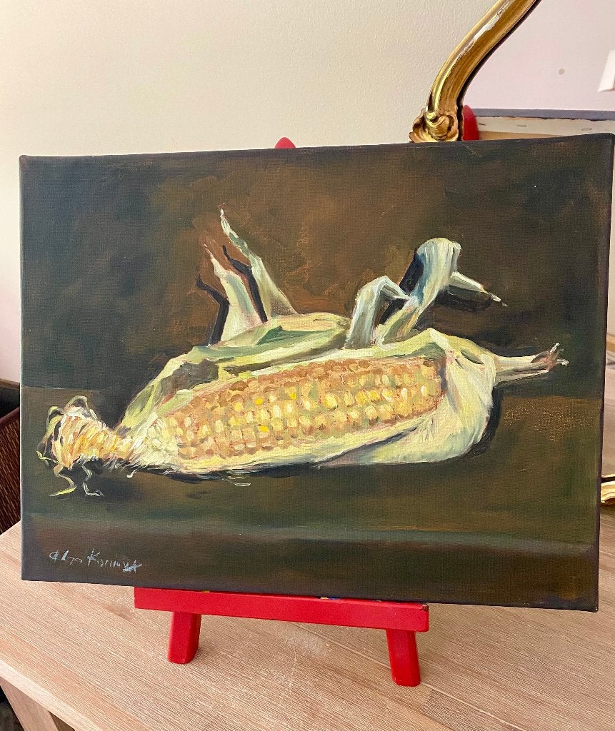 Corn - peinture à l'huile, Enlèvement, Comme neuf, Peinture à l'huile