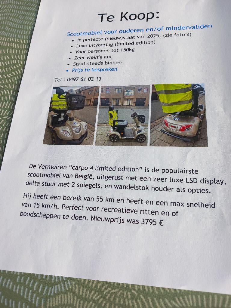 Scoot mobiel, Diversen, Brommobielen en Scootmobielen, Ophalen, Zo goed als nieuw