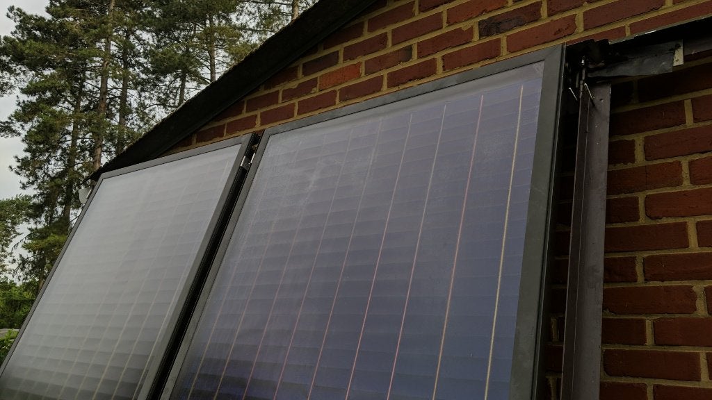 3 panneaux solaires thermiques HEWALEX, Doe-het-zelf en Bouw, Zonnepanelen en Toebehoren, Gebruikt, Paneel, 200 wattpiek of meer