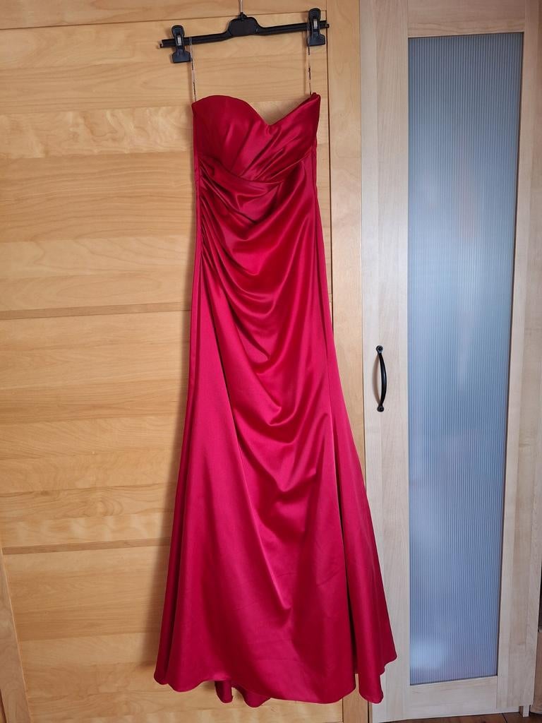 Lange fuschia avondjurk, Maat 38/40 (M), Overige kleuren, Porium, Cocktailjurk