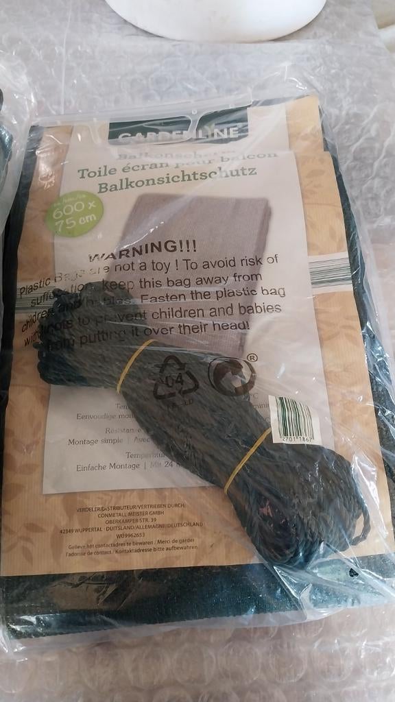 1 écran de balcon, 3 écrans de jardin, 2 couvre-sol, Enlèvement