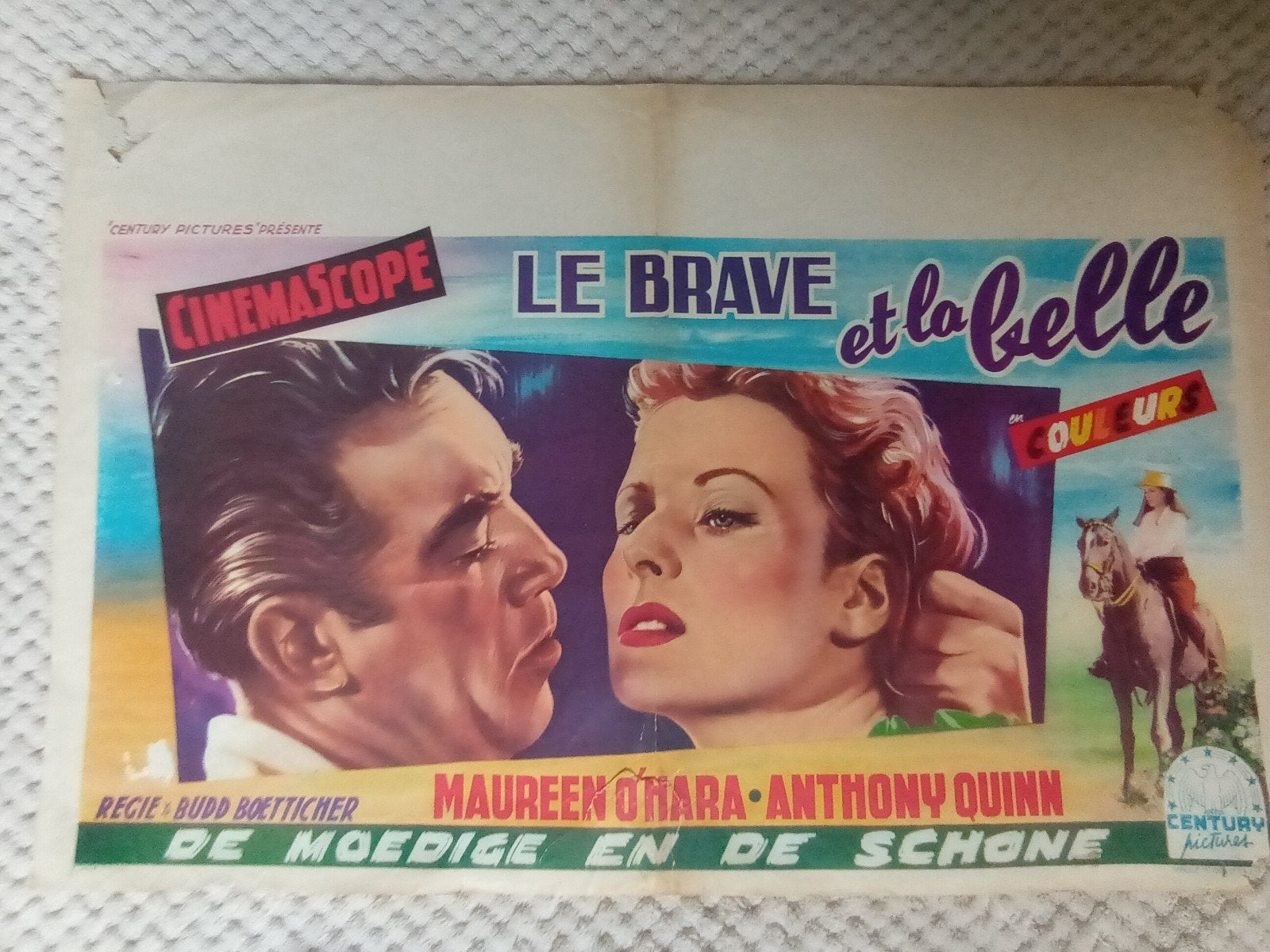filmposter de moedige en de schone, Verzamelen, Ophalen of Verzenden