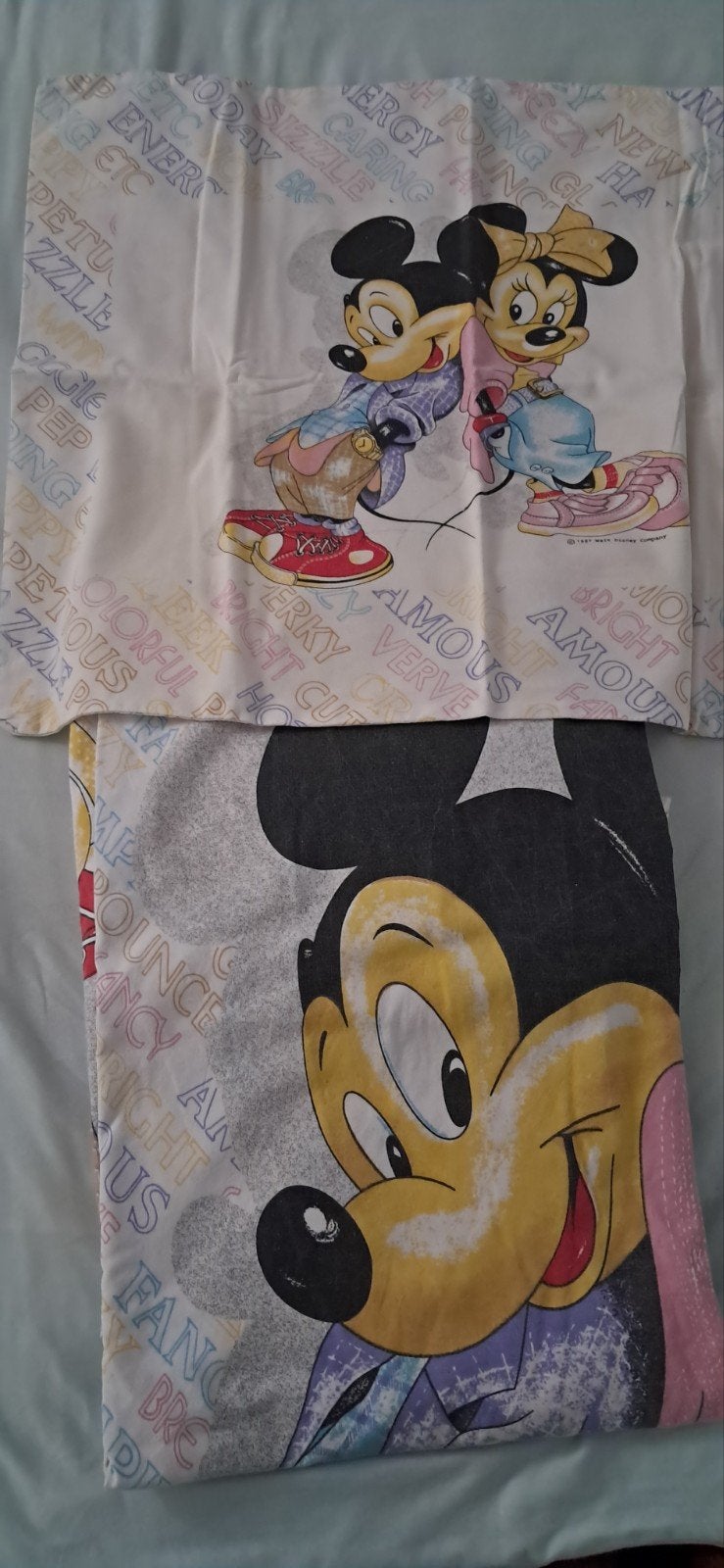 MICKEY - Housse de couette + taie d'oreiller, Enlèvement, Housse de couette