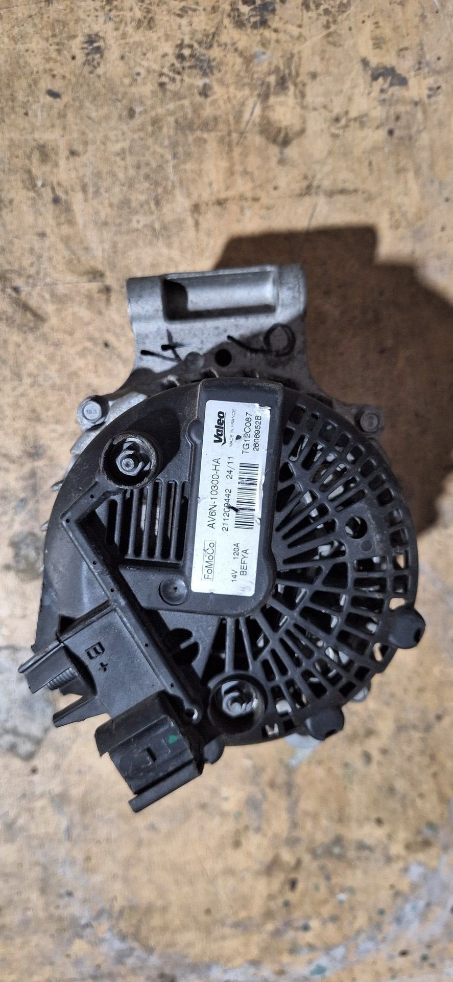Originele Dynamo Ford Focus C-Max Fiesta 1.6 Ti-VCT TDCi AV6, -, -, -, Enlèvement ou Envoi