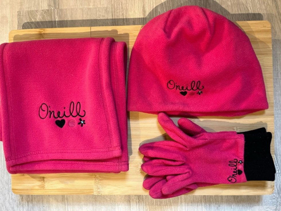 Wintersetje voor kindjes, Ophalen of Verzenden, Zo goed als nieuw, Meisje, Handschoenen