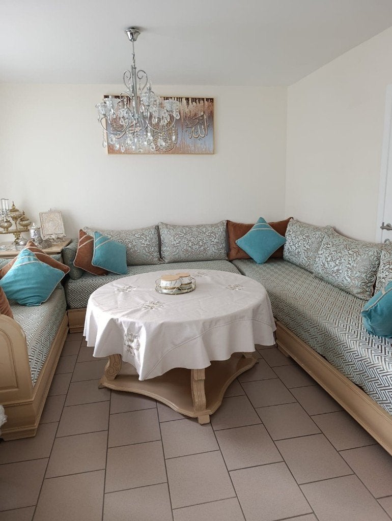 Salon marocain, Huis en Inrichting, Zetels | Complete zithoeken, Ophalen, Gebruikt, Hout