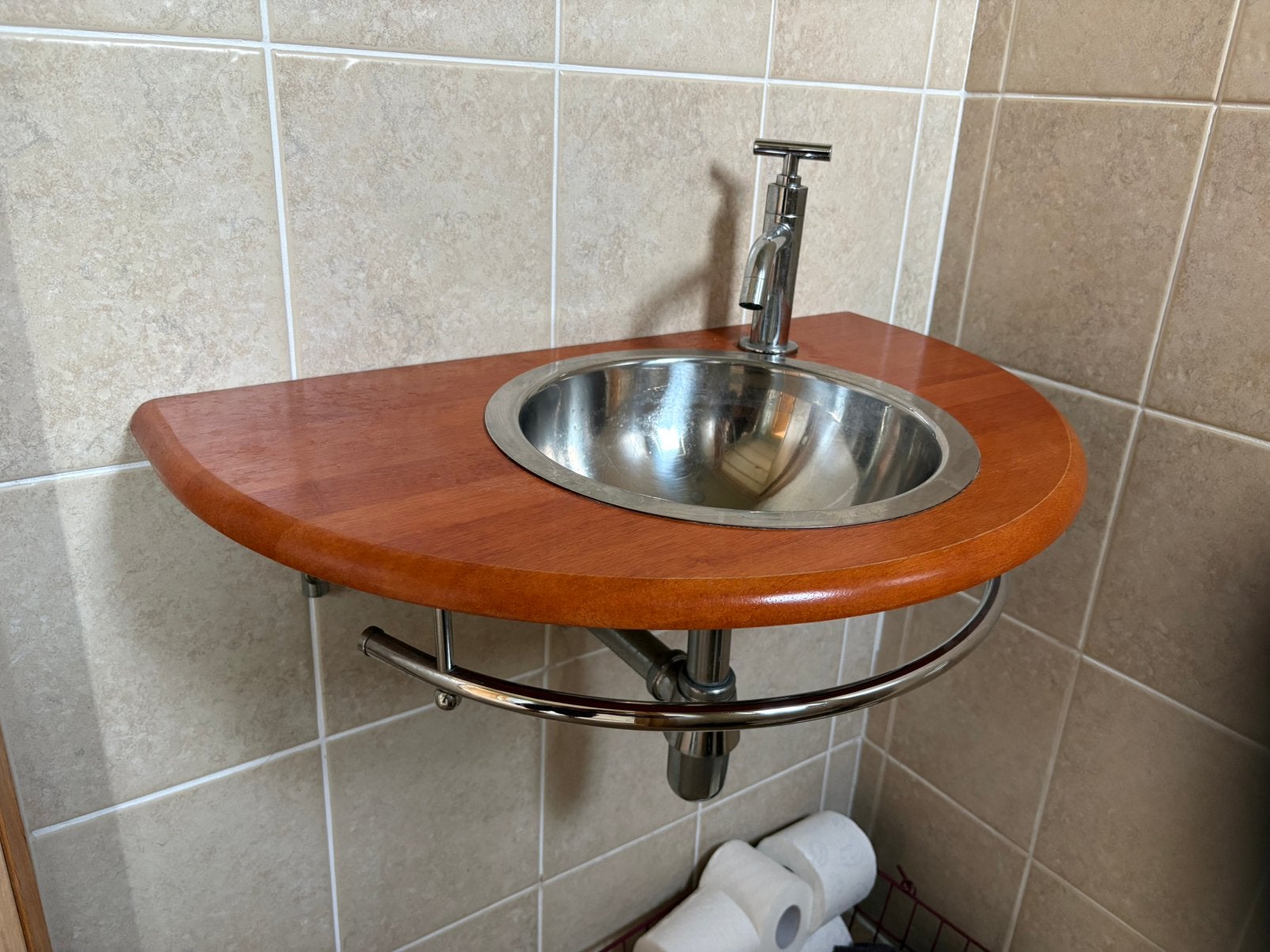 Vintage retro handenwasser toiletmeubel, Enlèvement, Comme neuf