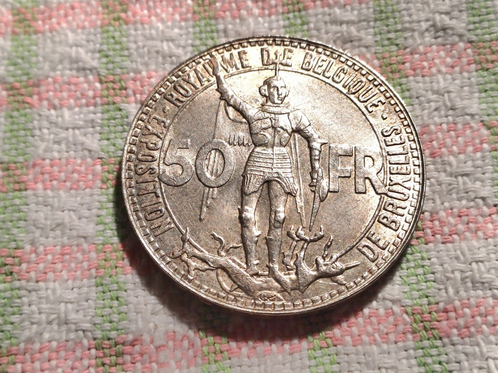 Belgique 50 francs 1935 argent, Enlèvement ou Envoi, Monnaie en vrac, Argent, Argent