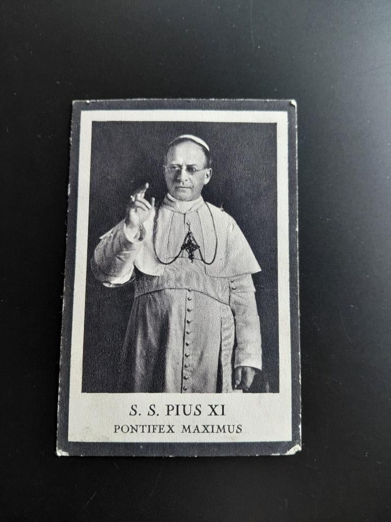 Bidprent Paus Pius XI, Verzenden, Bidprentje