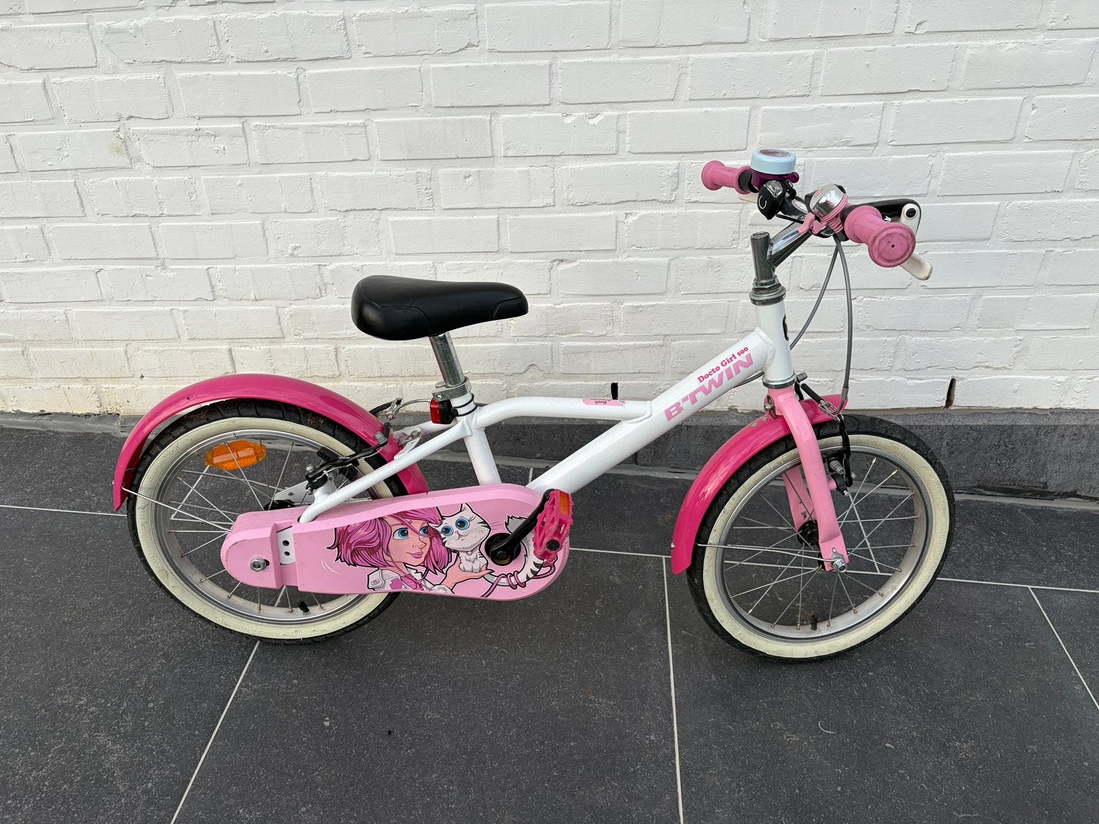 16-inch Btwin meisjesfiets, Fietsen en Brommers, Ophalen, Zo goed als nieuw, Velgrem, 16 tot 20 inch