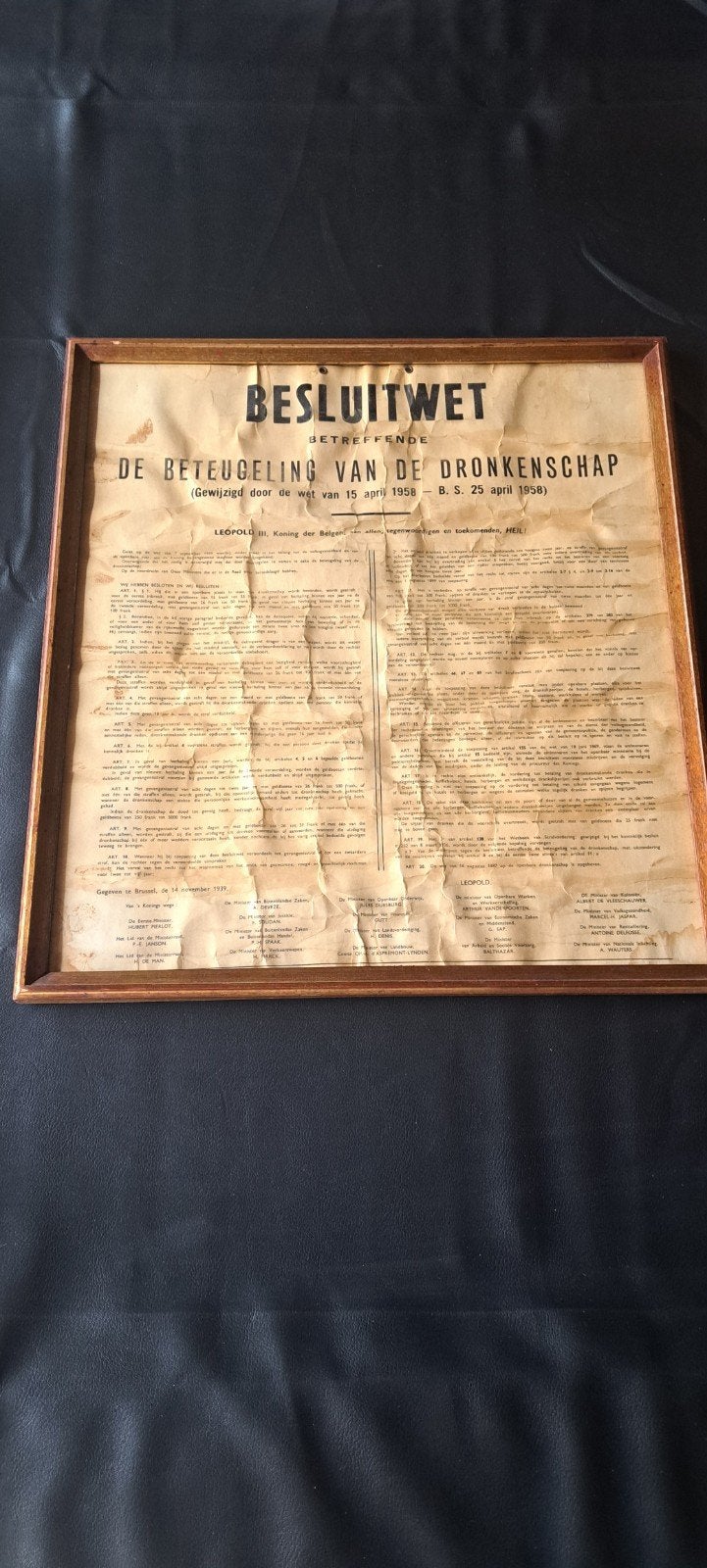 Besluitwet  openbare dronkenschap, Ophalen of Verzenden