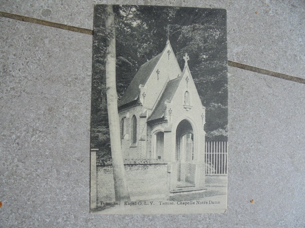 Beschreven Oude Postkaart Temsche Kapel OLV, Envoi