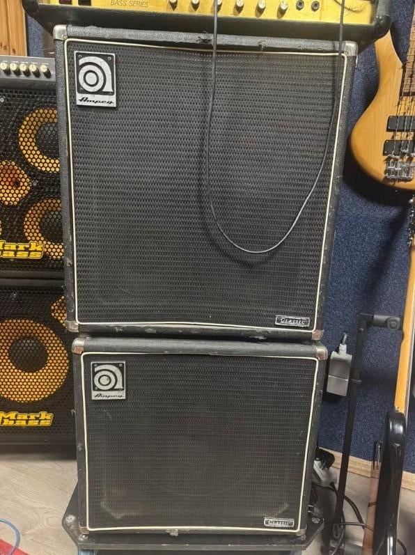 Ampeg Bass Cabinets 1x15 en 4x10, Ophalen, Gebruikt, Basgitaar