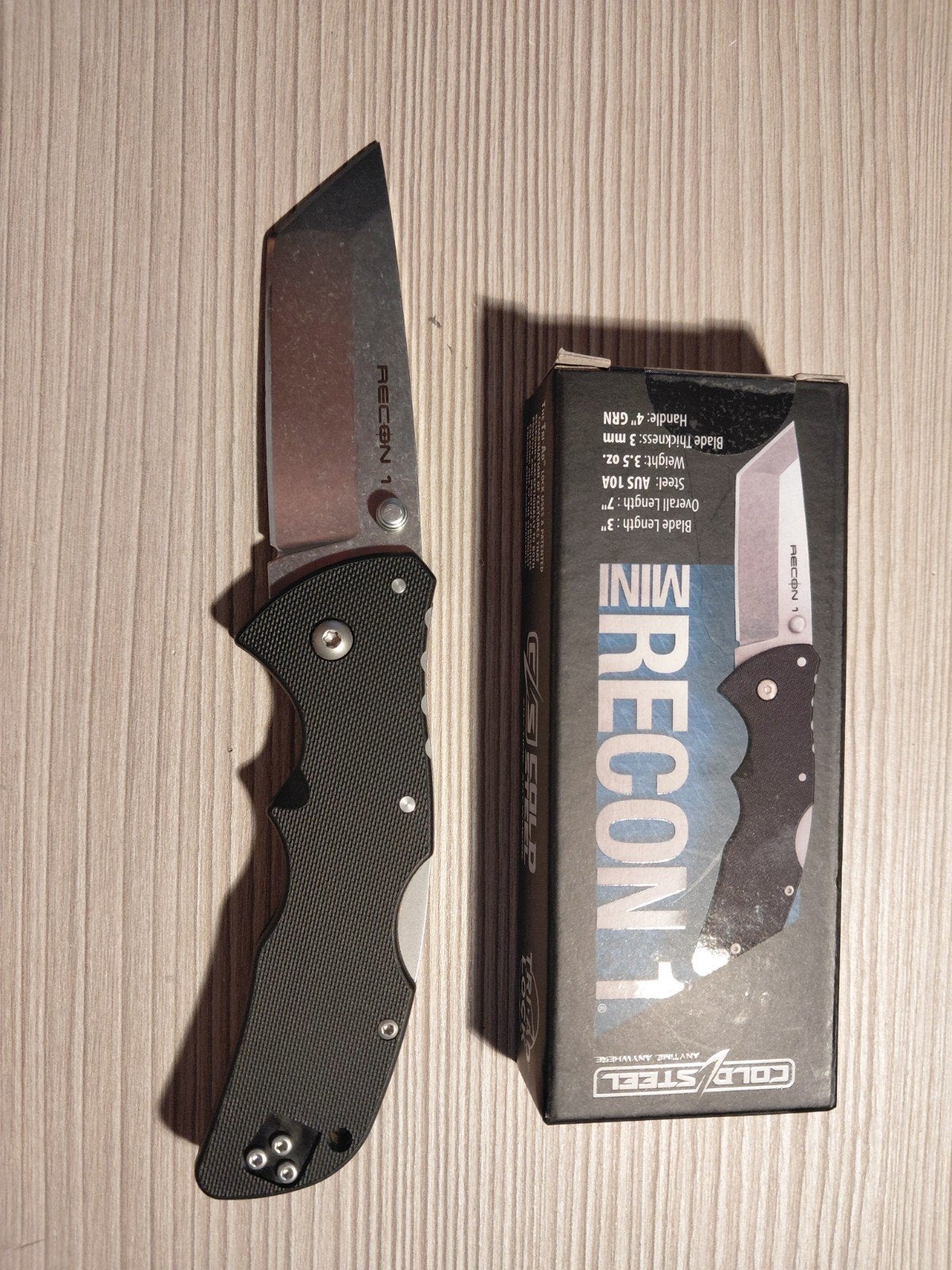 Mini Recon 1 en acier froid, Enlèvement