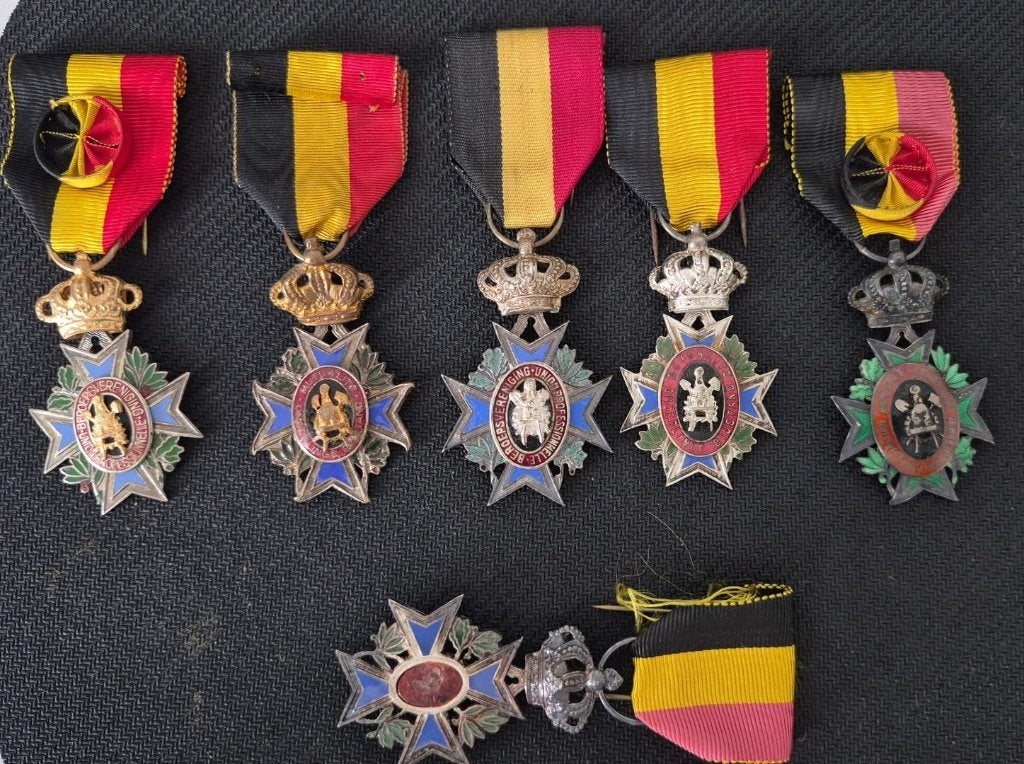 Lot de 6 décorations professionnelles belges, Collections, Objets militaires | Général, Enlèvement