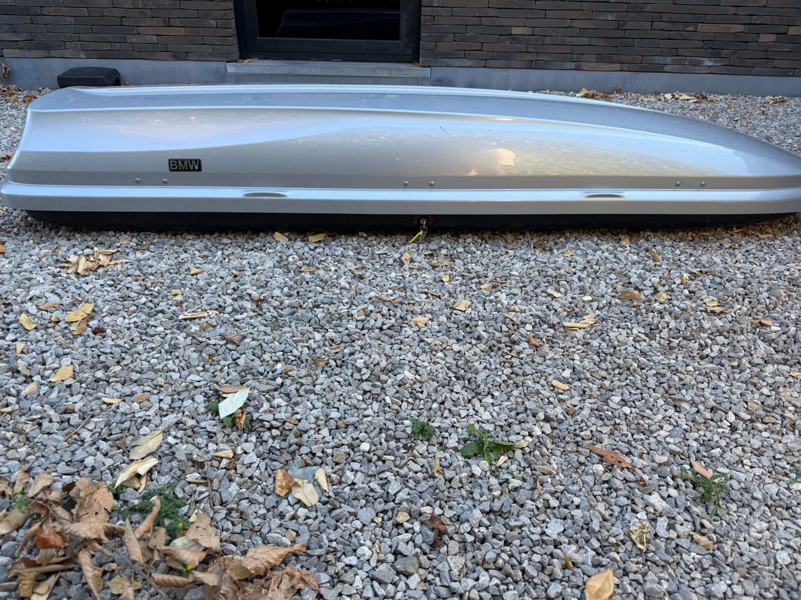 BMW originele dakkoffer – zilver – ruime inhoud, Auto diversen, Dakkoffers, Ophalen, Gebruikt