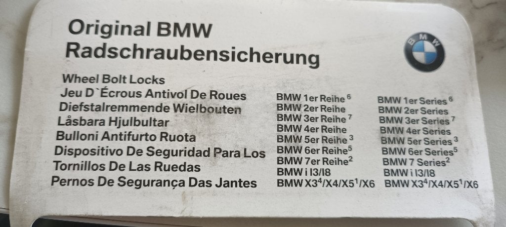 Anti-Diefstal bouten bmw, Ophalen of Verzenden, Gebruikt