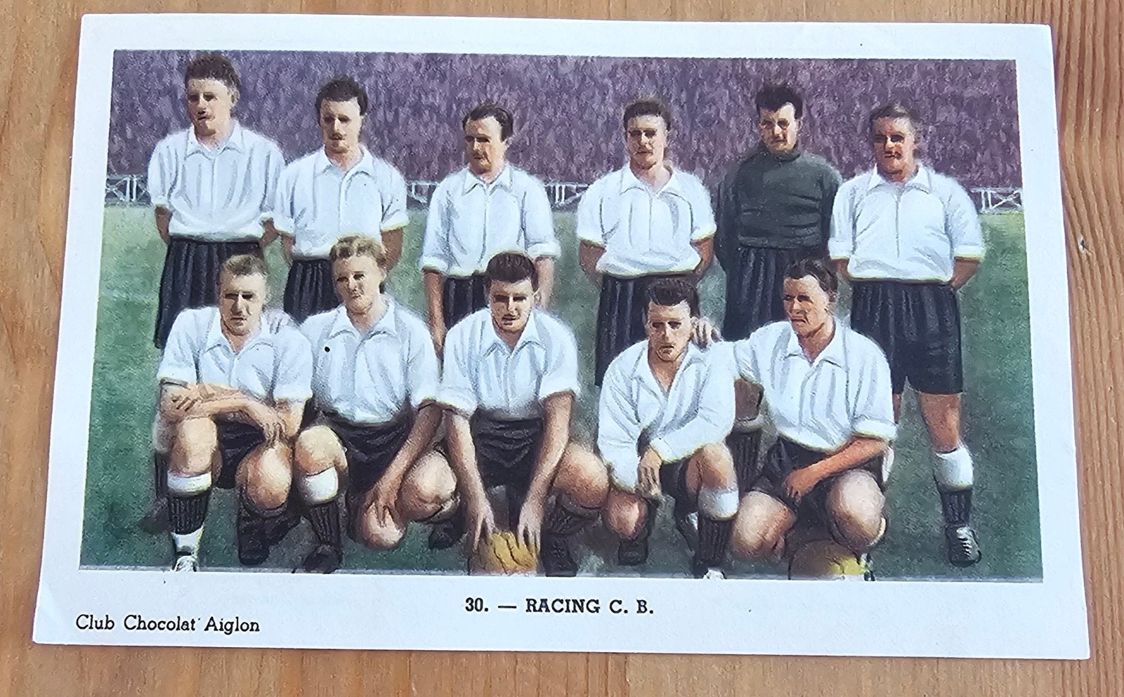 1952 Chocolat Aiglon (pre panini) Team Racing CB Voetbal!, Ophalen of Verzenden, Zo goed als nieuw, Plaatje