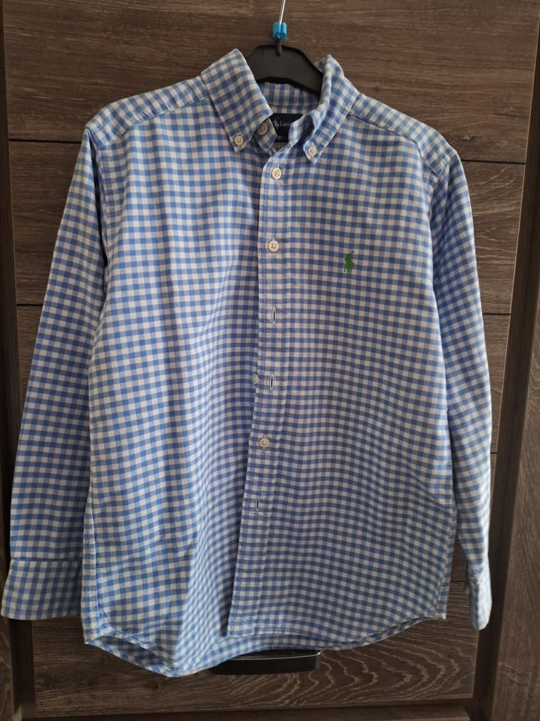 Hemd lange mouwen Ralph Lauren maat S (8 jaar), Ophalen, Overhemd of Blouse, Zo goed als nieuw, Jongen