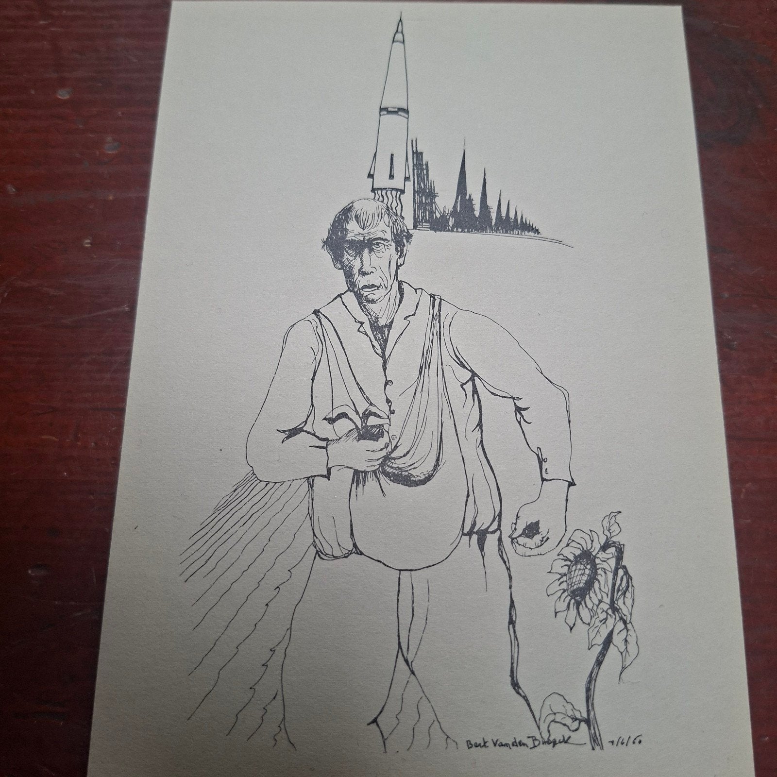 Crayons de Bert van den Broeck (1917-1989), Antiquités & Art, Enlèvement ou Envoi, Signé