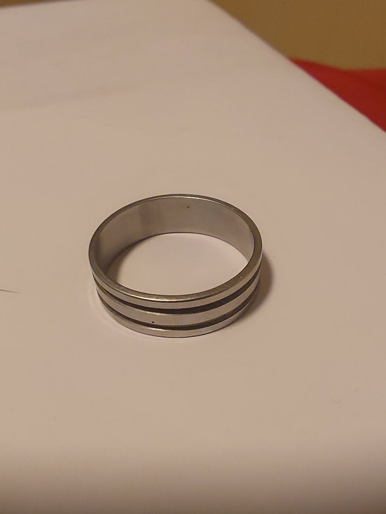 Bague XL ~25mm Métallique, Bijoux, Sacs & Beauté, Fer ou Acier, Utilisé, Argent, 20 ou plus grands