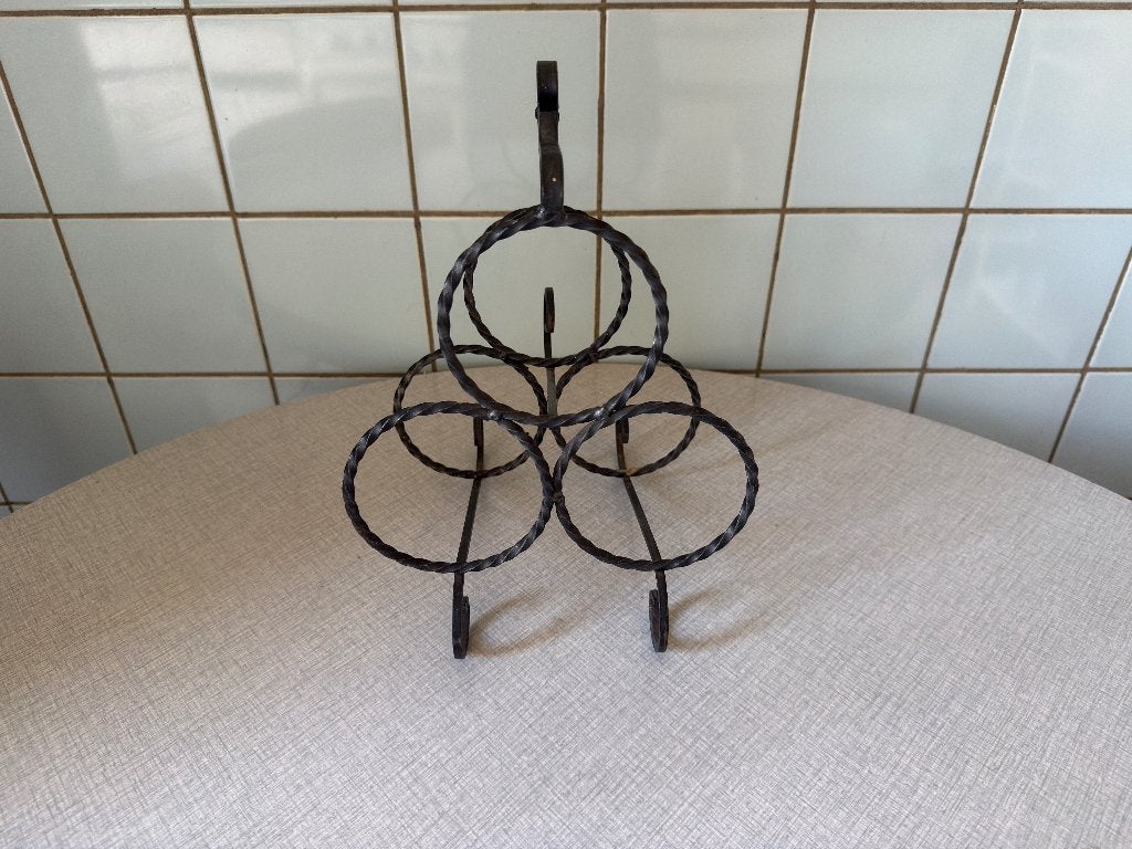 Smeedijzeren flessenhouder, Ophalen, Gebruikt