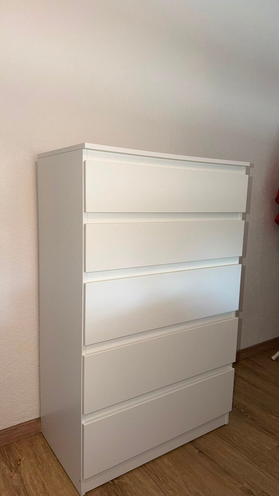 Witte ladekast – 5 ruime lades, Huis en Inrichting, Kasten | Ladekasten, Ophalen, Zo goed als nieuw
