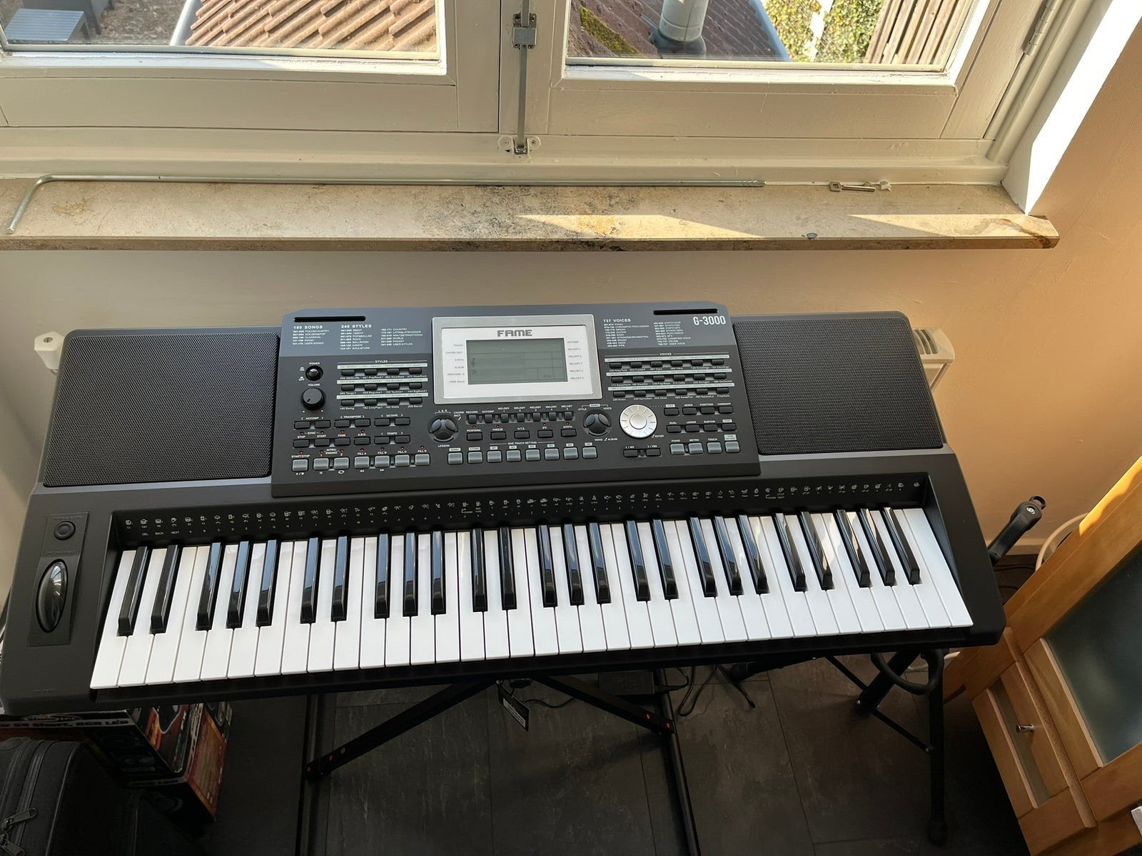 Fame G-3000  home keyboard, Muziek en Instrumenten, Keyboards, 61 toetsen, Zo goed als nieuw, Aanslaggevoelig, Ophalen