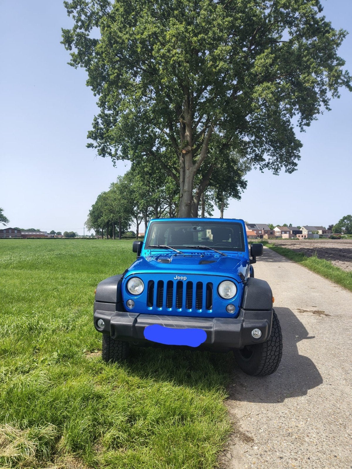 Jeep Wrangler JK.       hydro blue pearl, Autos, Jeep, Wrangler, 4x4, Diesel, Euro 6, Cabriolet, 3 portes, Automatique, Bleu, Noir