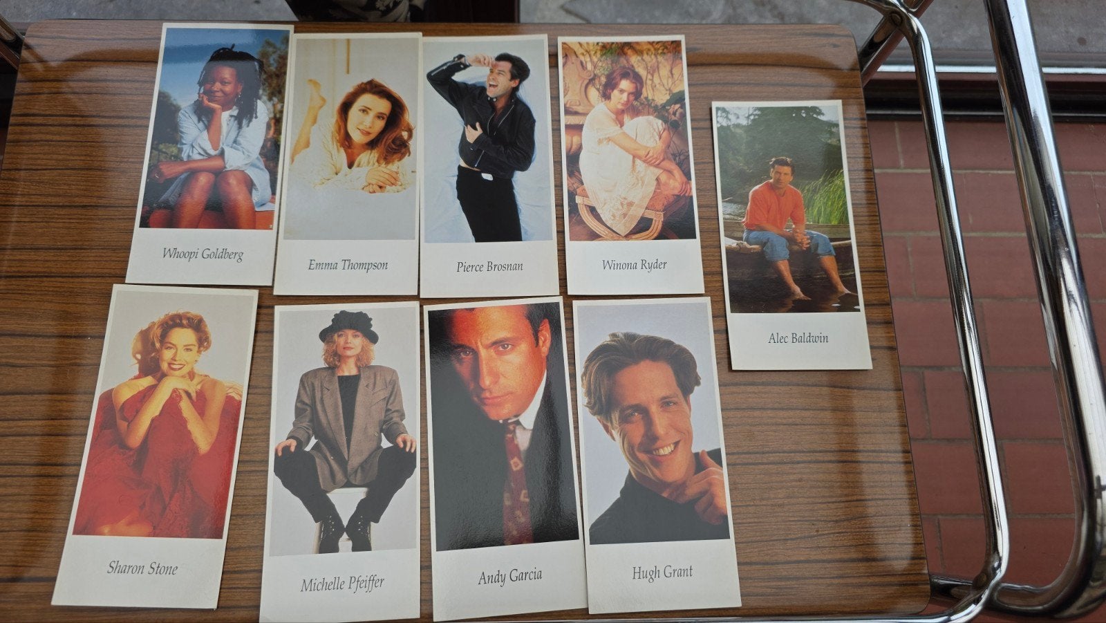 9 postkaarten filmsterren 80,s, Verzamelen, Foto's en Prenten, Ophalen of Verzenden