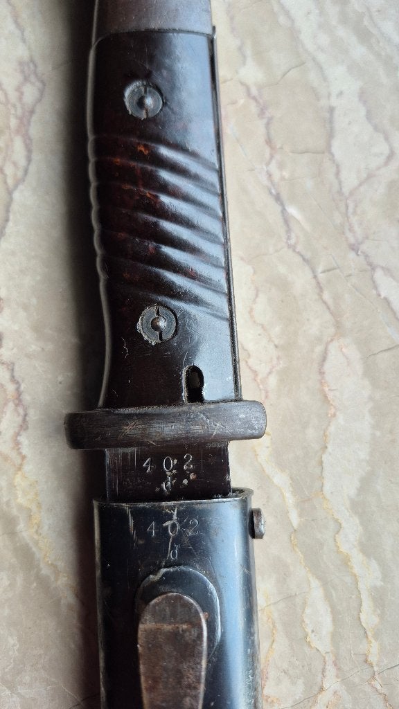 Wehrmacht/SS K98 bayonet by ddl 1942 nummergelijk, Ophalen of Verzenden