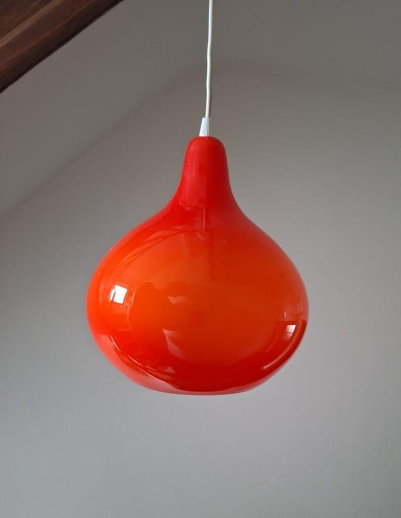 Drop, druppel, pendant, opaline, Holmegaard, 60/70s, Antiquités & Art, Antiquités | Éclairage, Enlèvement ou Envoi