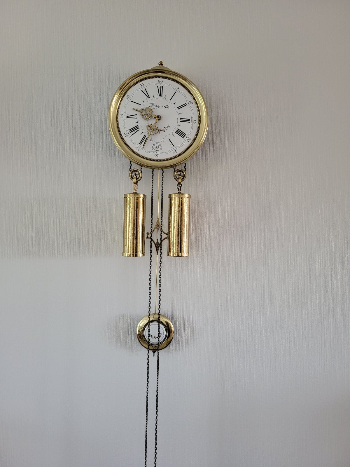 wandklok met 2 slingers " Marguerite", Maison & Meubles, Enlèvement, Horloge murale