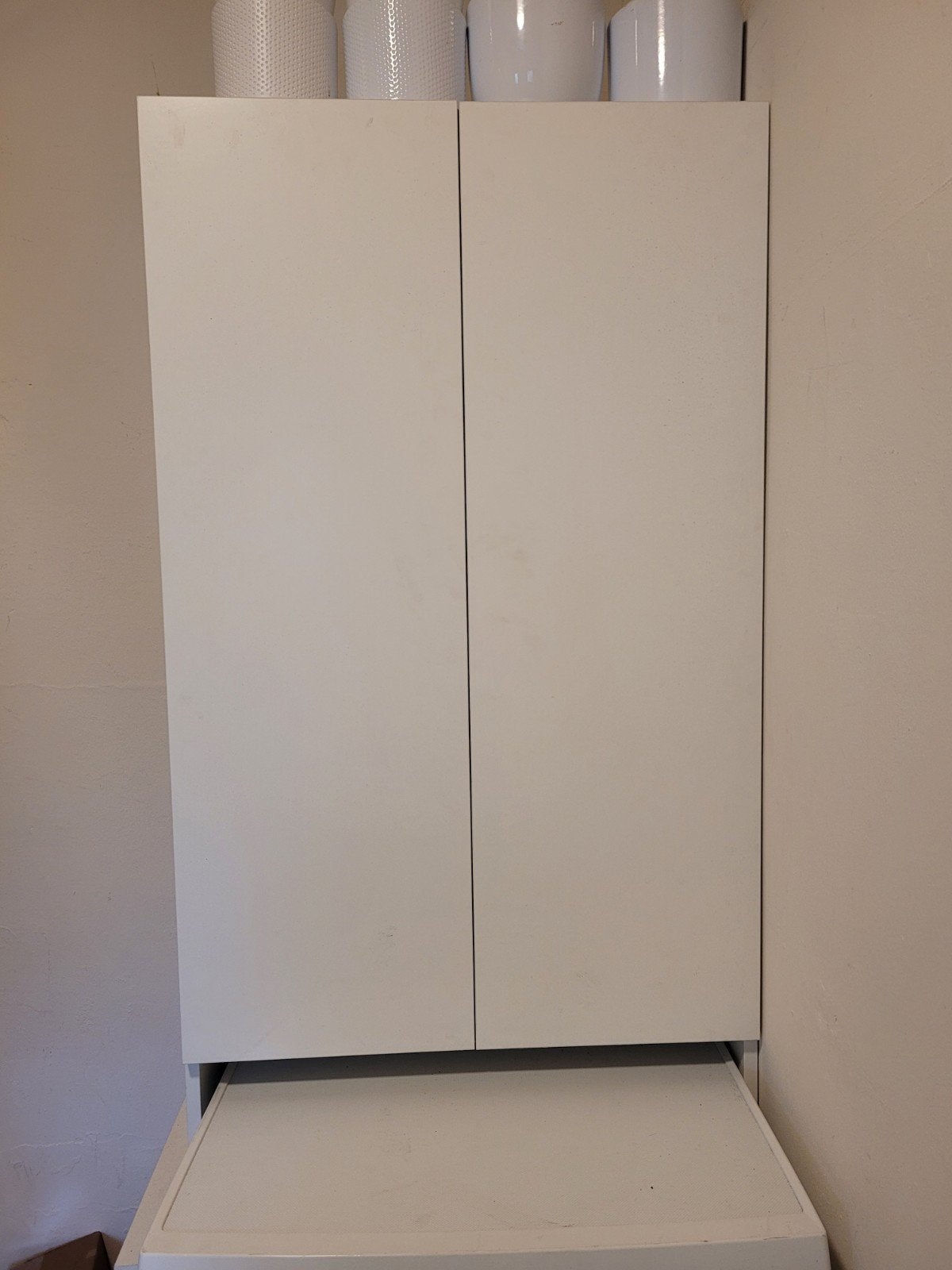 IKEA NYSJÖN Kast voor wasmachine - Wit, 65x190 cm, Huis en Inrichting, Ophalen, (Half)hoge kast, 50 tot 100 cm, Zo goed als nieuw