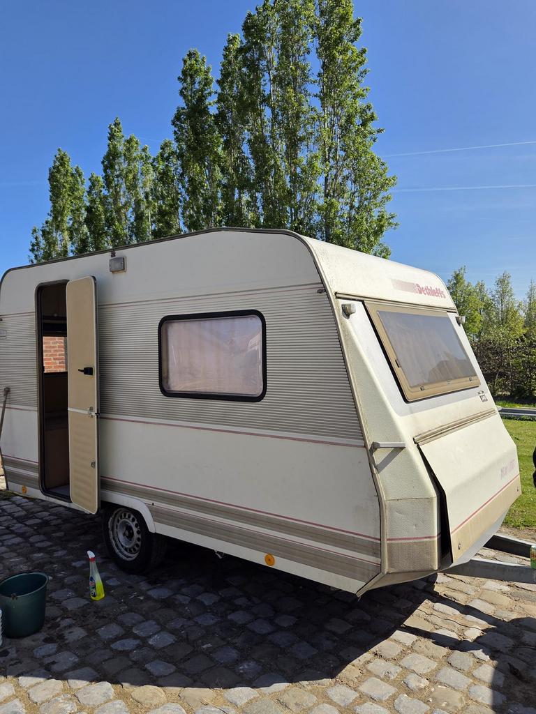 te koop nette caravan, Caravans en Kamperen, Tot en met 2, Kleine zit, Dwarsbed, 500 - 750 kg