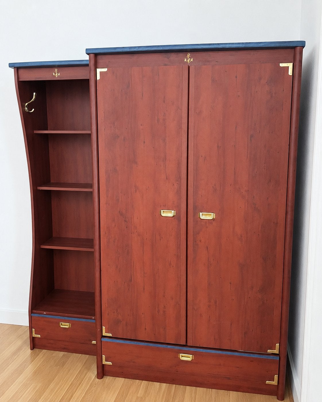 Chambre enfant complète : lit superposé, armoire, bureau, Enlèvement, Utilisé