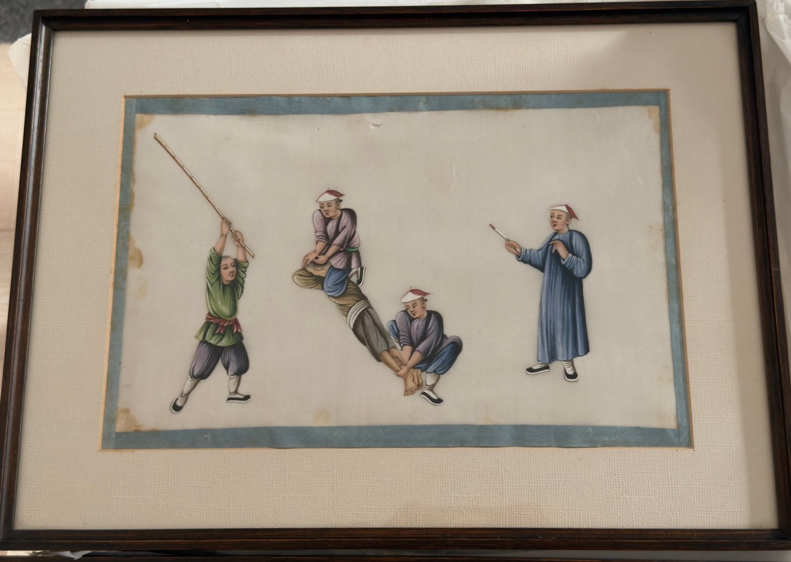Chinees Pith schilderij, Ophalen
