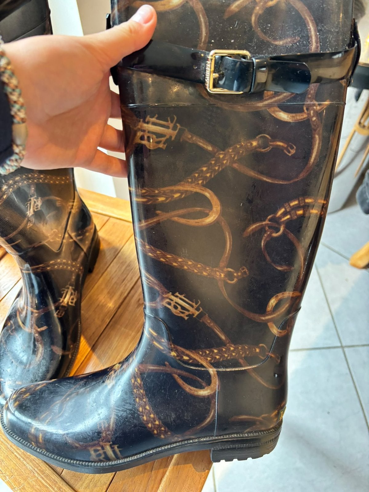 Bottes caoutchouc Ralf Lauren 39, Enlèvement ou Envoi, Comme neuf