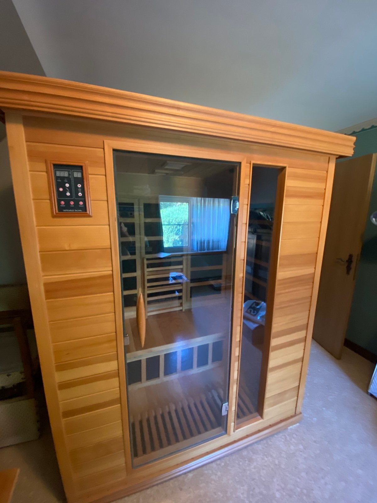Infrarood cabine/ sauna 2 pers., Sport en Fitness, Sauna, Ophalen, Zo goed als nieuw, Infrarood