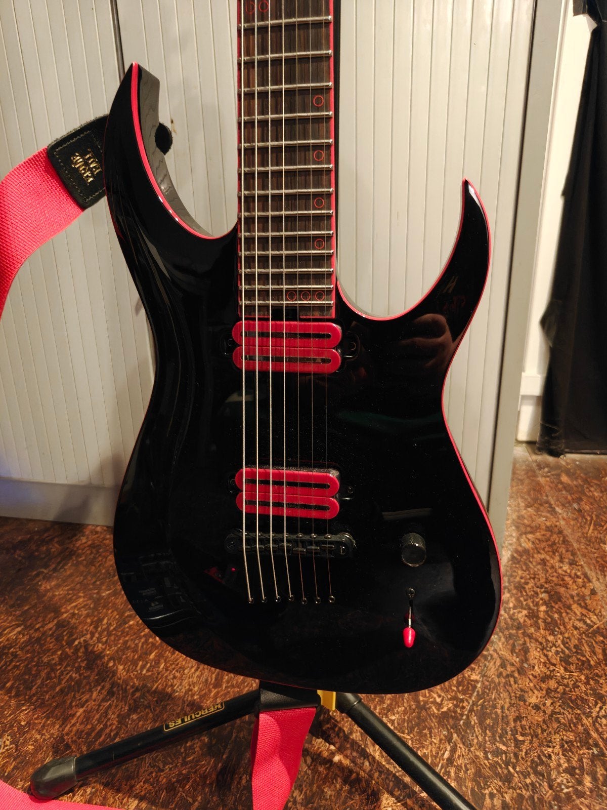 Schecter Sunset 7 cordes, Red Dawn, Musique & Instruments, Instruments à corde | Guitares | Basses, Enlèvement, Comme neuf, Électrique